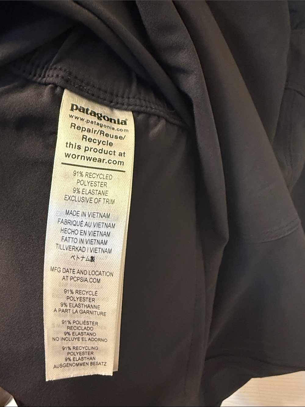 Patagonia Black Sleeveless Drawstring Waist Dress - Picture 5 of 5